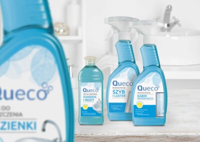 Queco – Logo, Seria opakowań